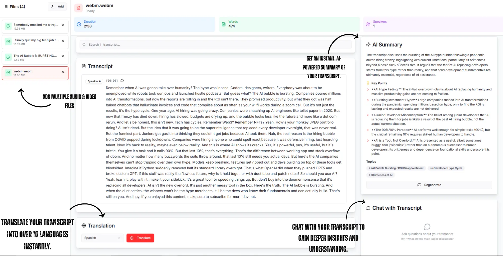 Screenshot 2 of TranscriptorPro