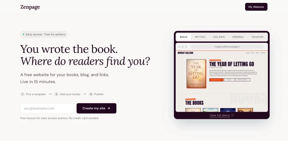 Screenshot 1 of Zenpage