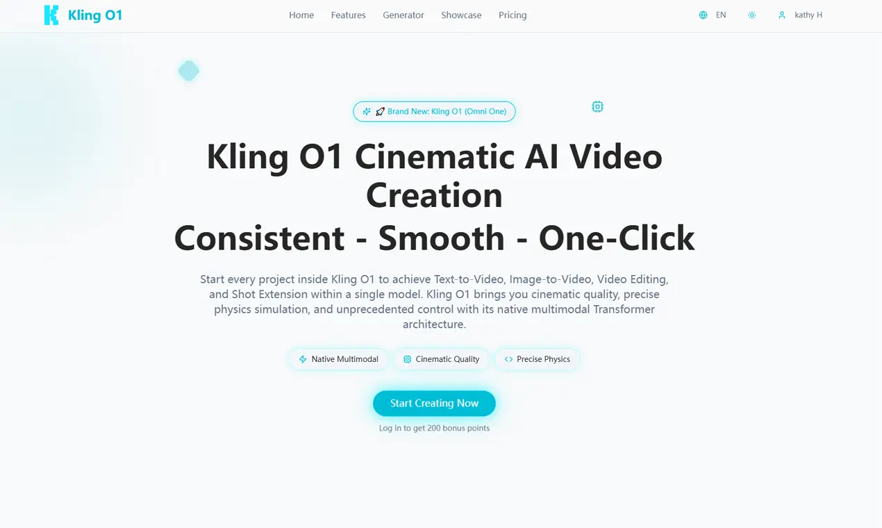 Screenshot 2 of KlingO1.site