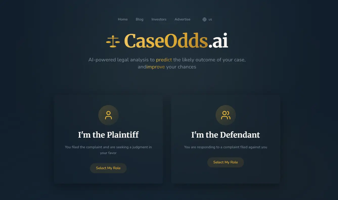 Screenshot 2 of CaseOdds.ai - AI Legal Case Analysis