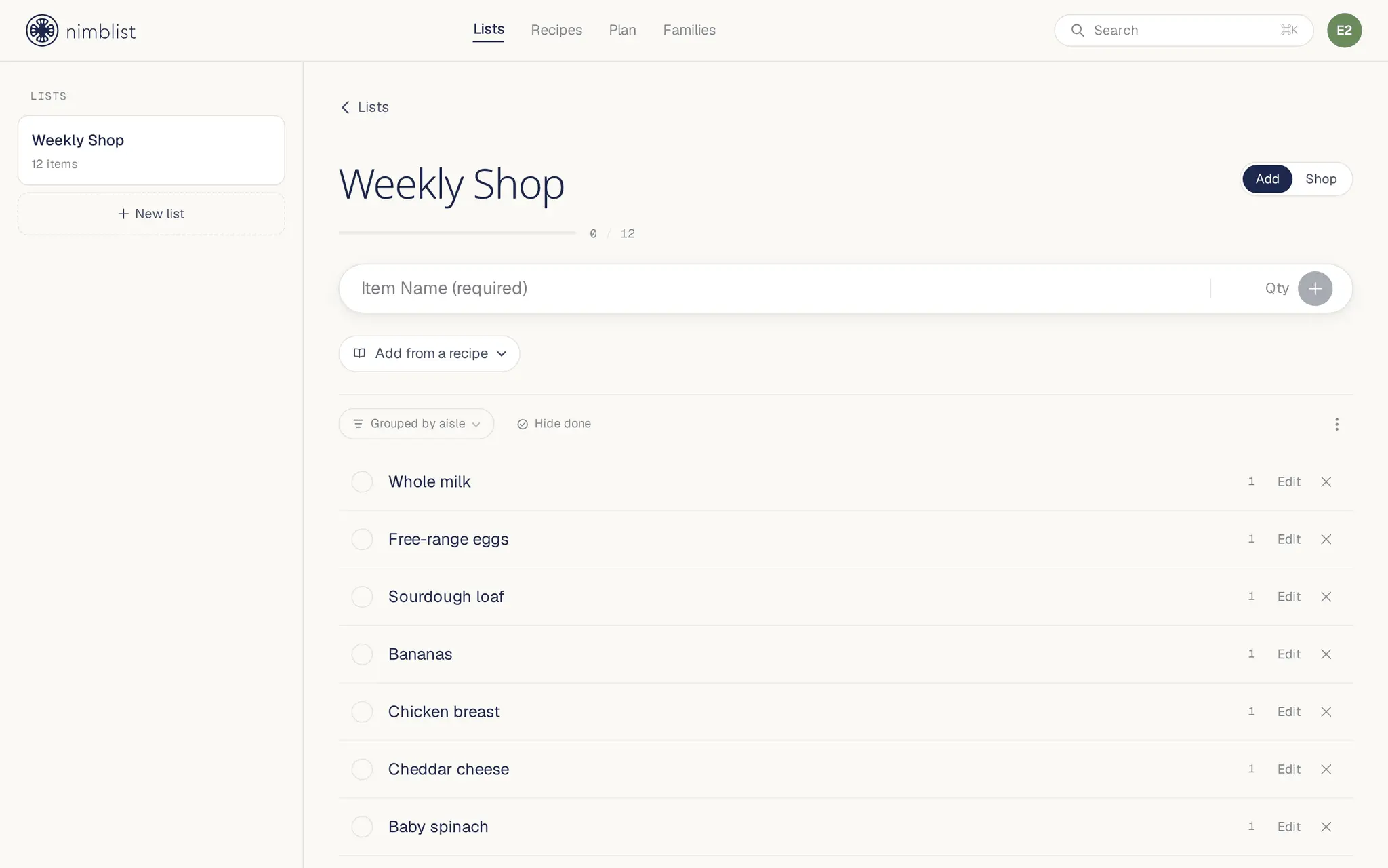 Screenshot 2 of Nimblist