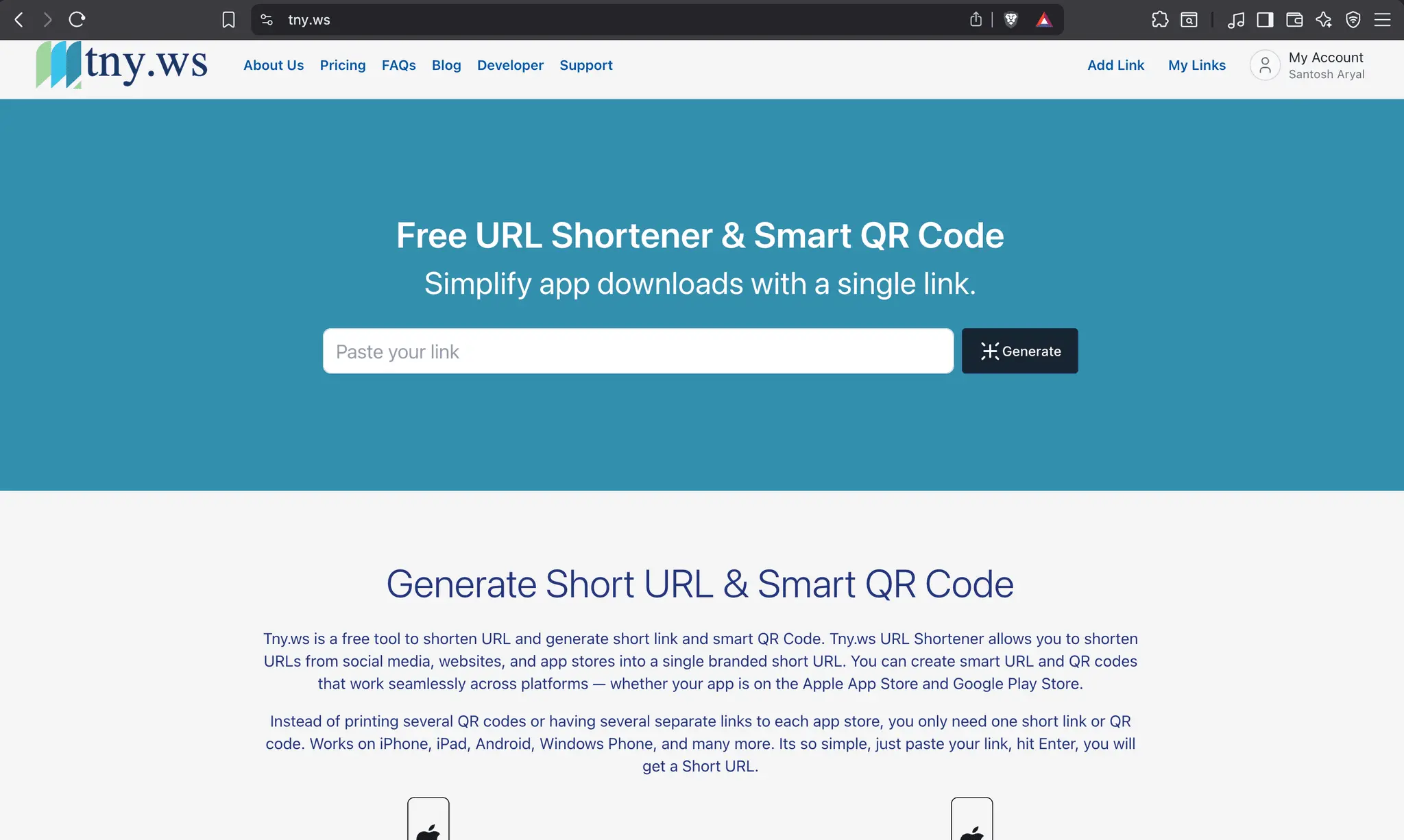 Screenshot 1 of Free URL Shortener & Smart QR Code