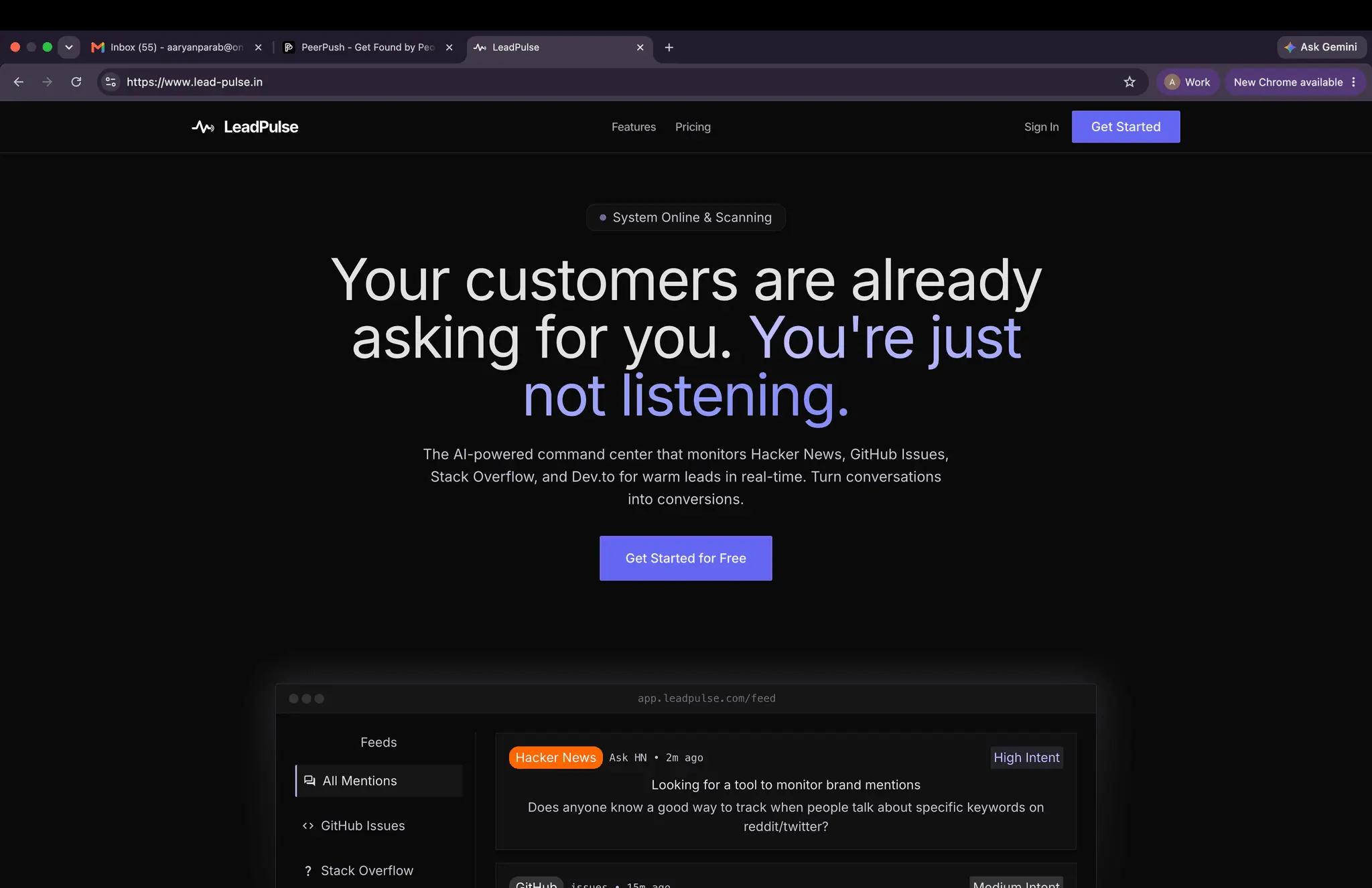 Screenshot 1 of LeadPulse