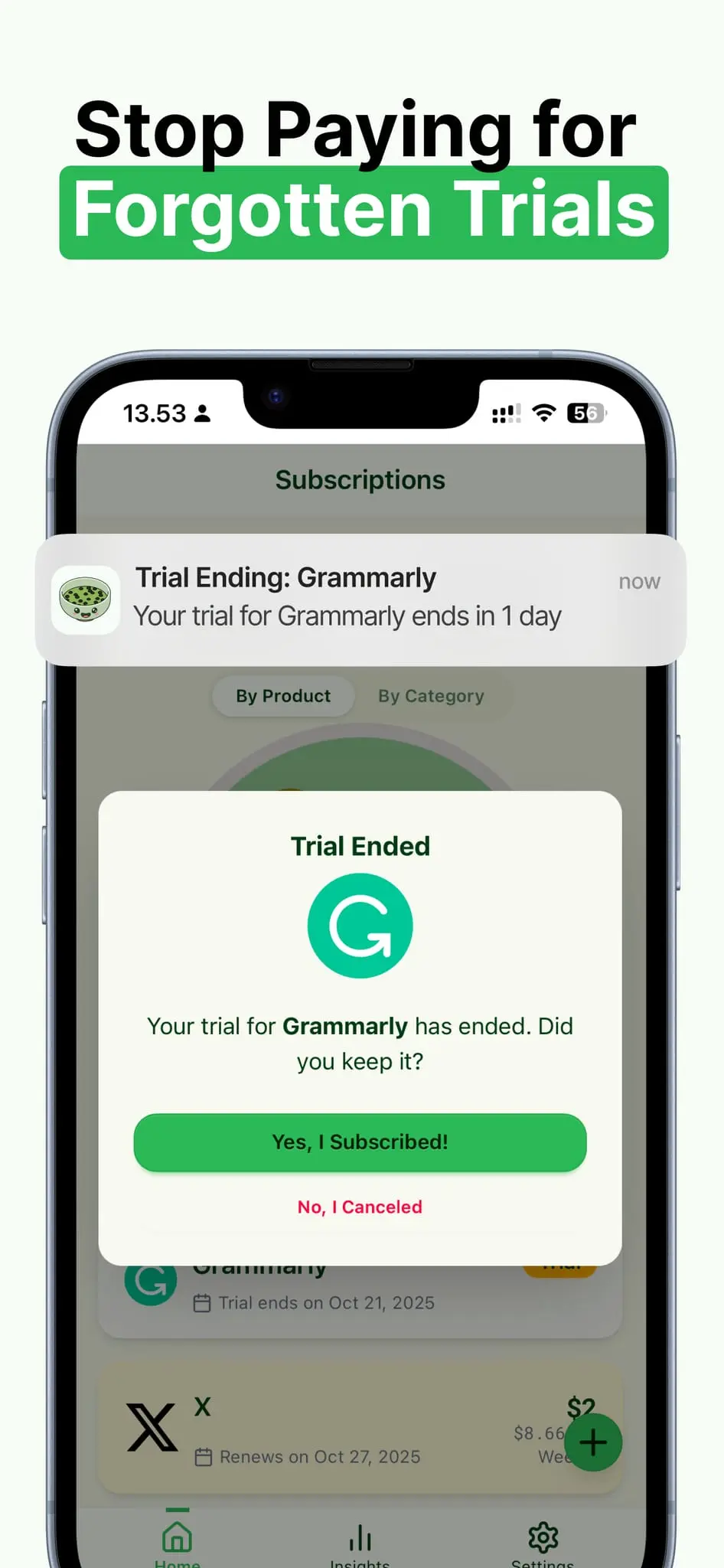 Screenshot 1 of Matcharge - Subscription Manager