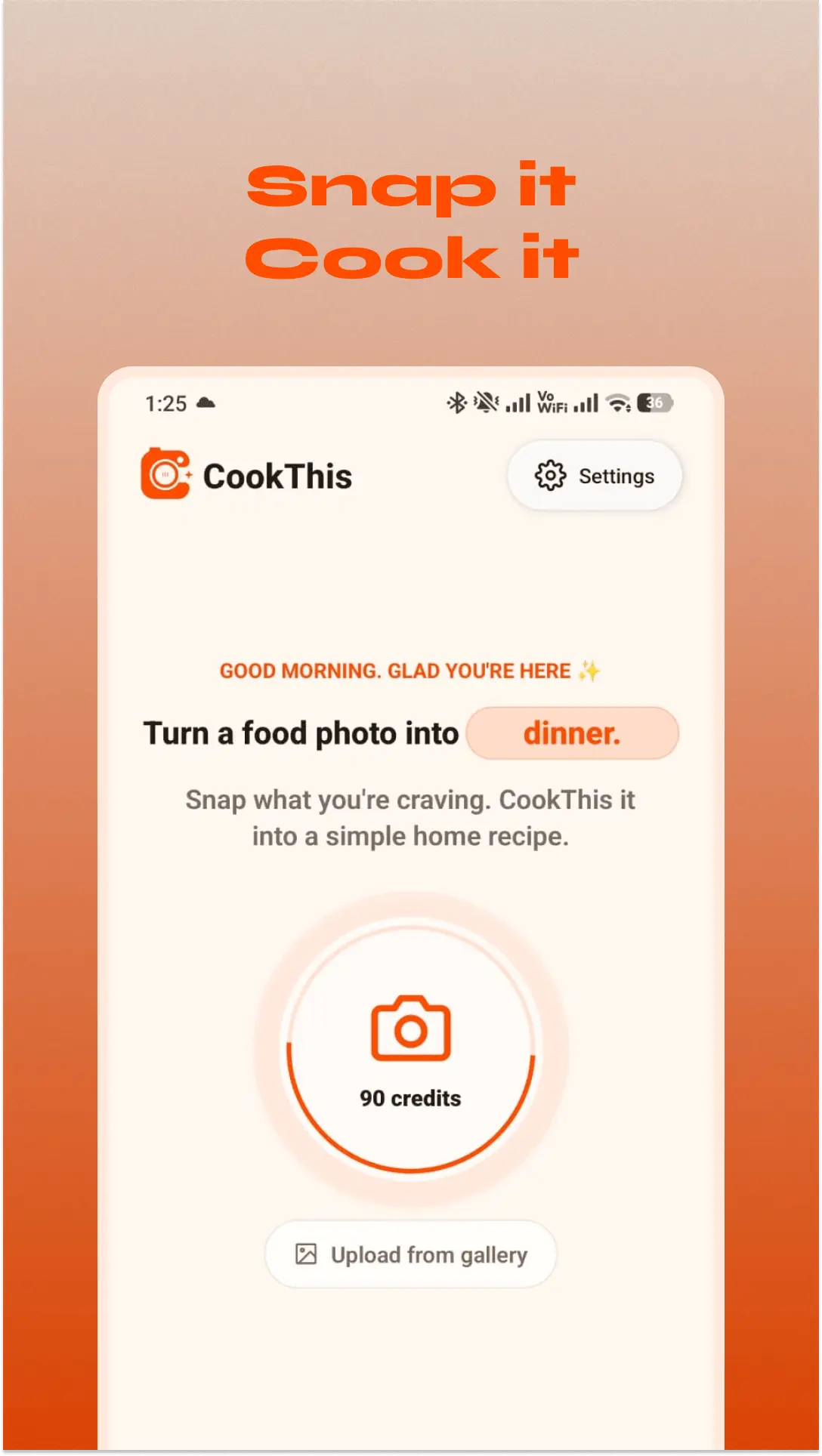 Screenshot 1 of CookThis: Recipe by Photo