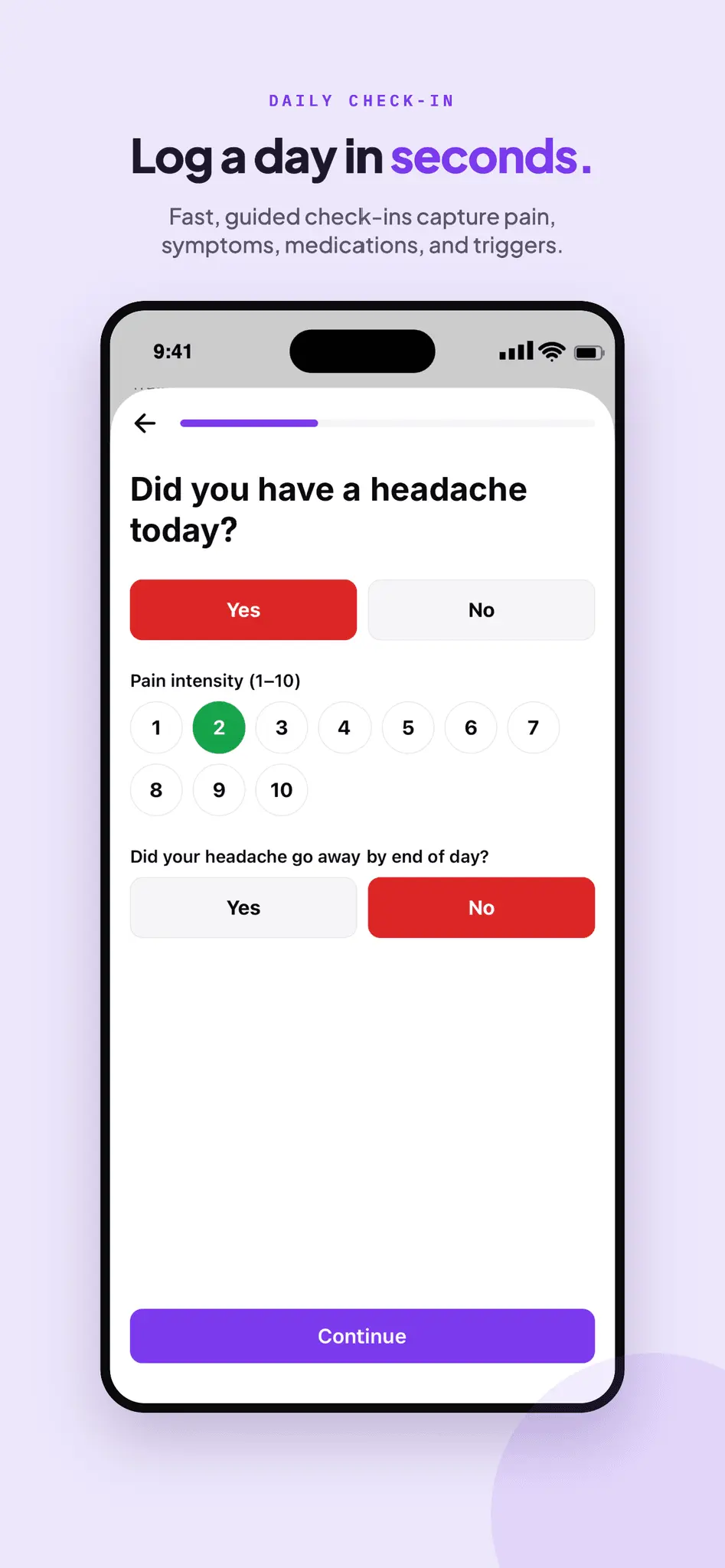 Screenshot 2 of Nimbus Migraine Tracker