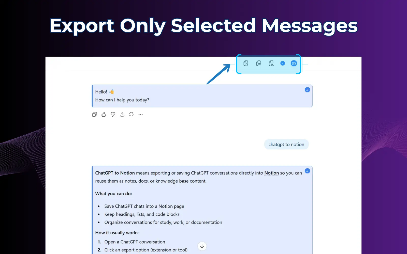 Screenshot 4 of Export ChatGPT Conversation Extension