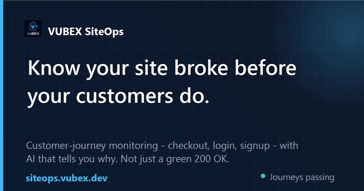 Screenshot 1 of VUBEX SiteOps