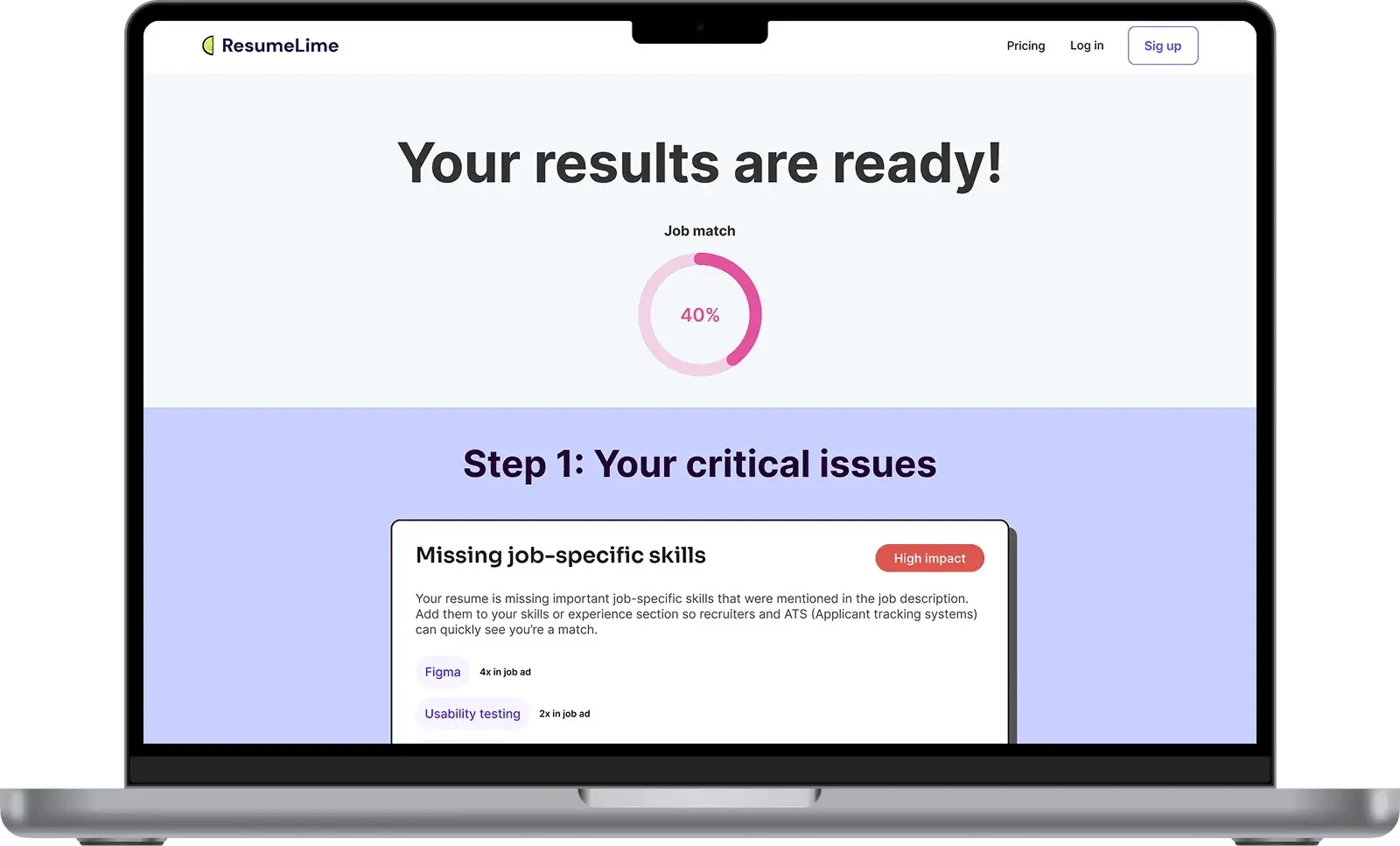 Screenshot 1 of ResumeLime