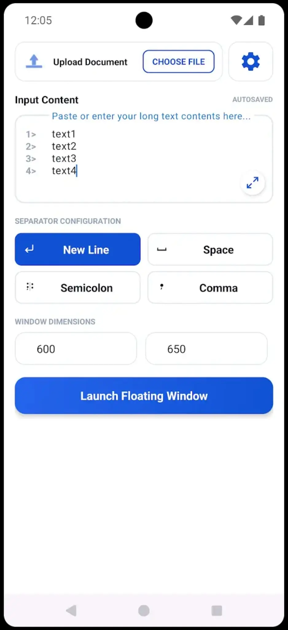 Screenshot 6 of Float text copy paste texts in floating 