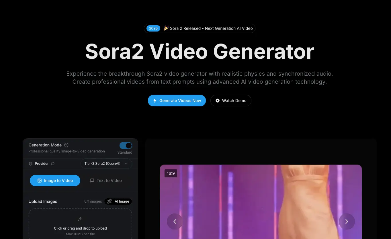 Screenshot 2 of Sora2 Video Generator