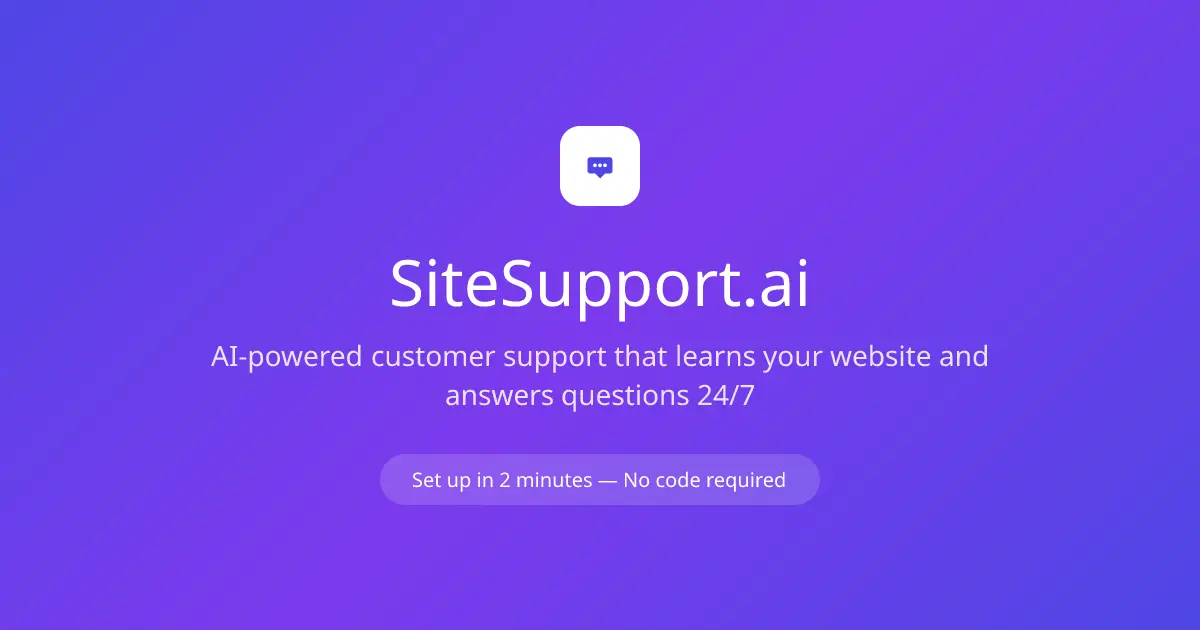 Screenshot 1 of SiteSupport.ai