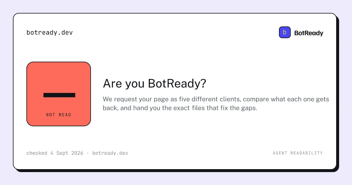 Screenshot 1 of BotReady