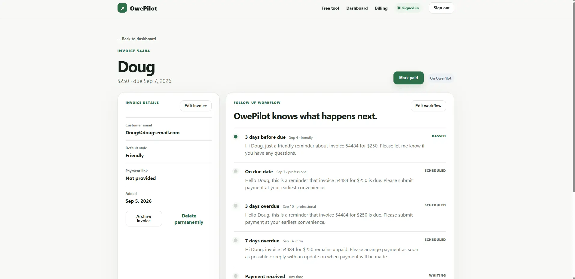 Screenshot 3 of OwePilot