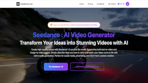 Screenshot 1 of Seedance AI Video Generator
