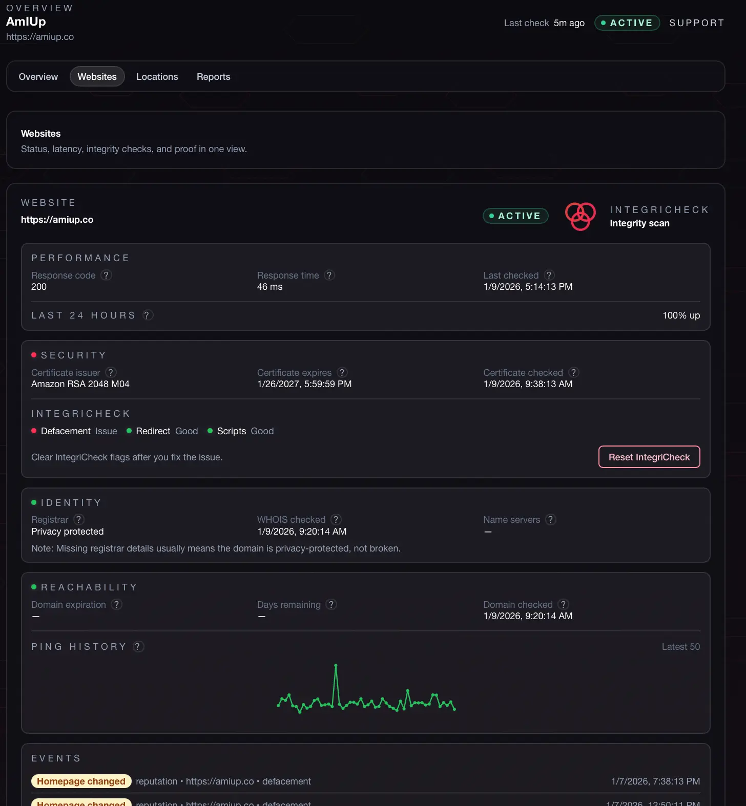 Screenshot 1 of AmIUp