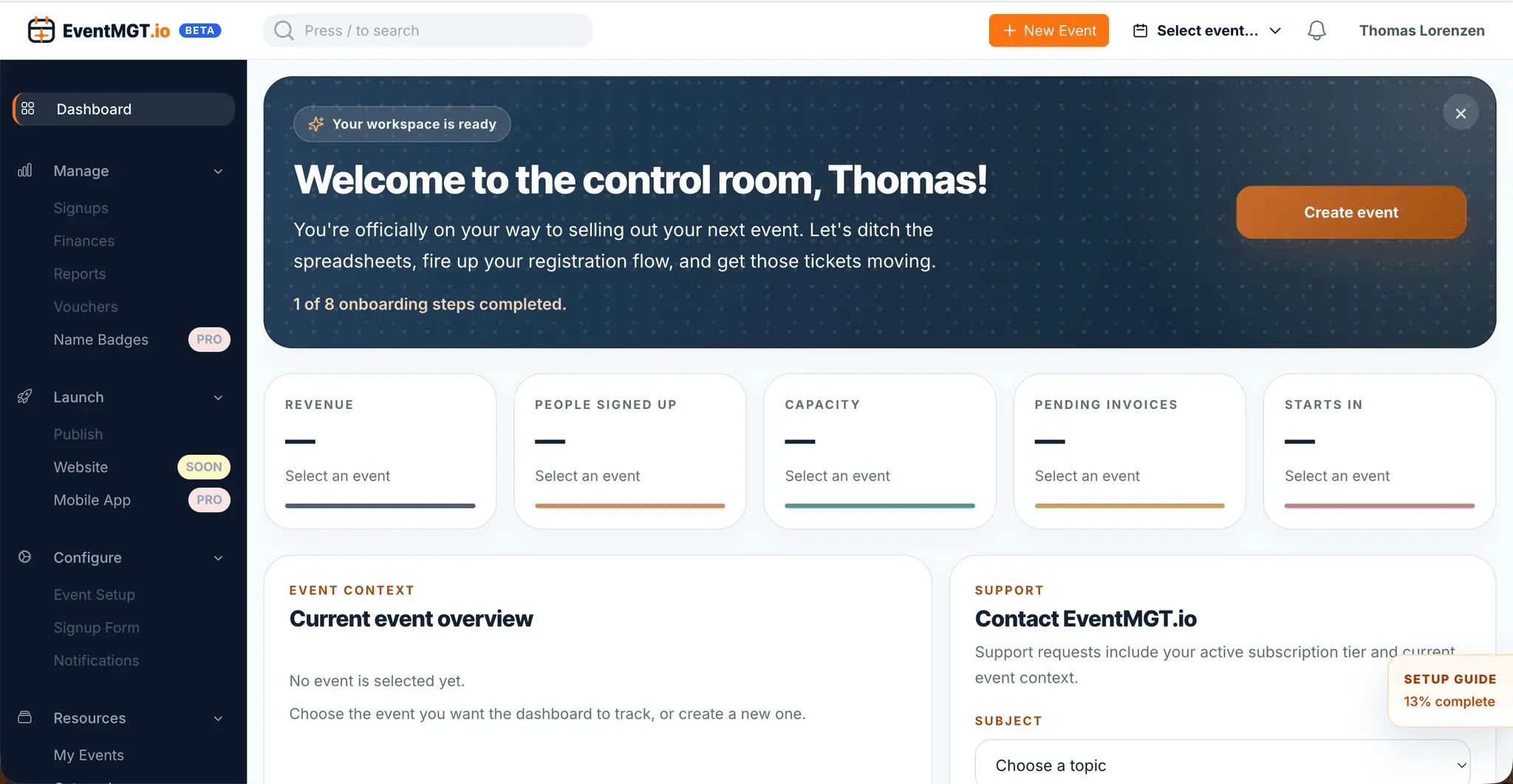 Screenshot 1 of EventMGT.io