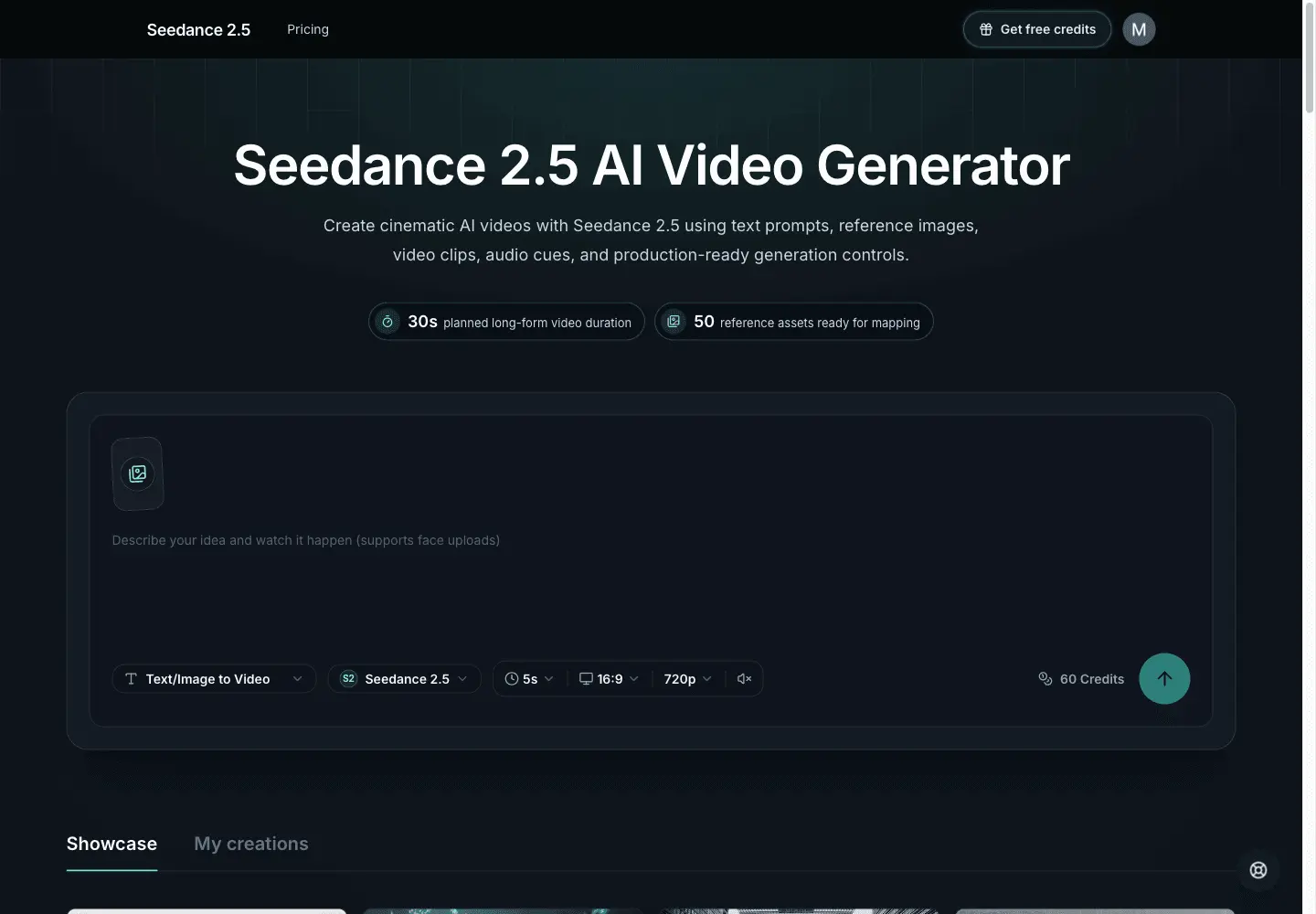 Screenshot 1 of Seedance 2.5 AI Video Generator