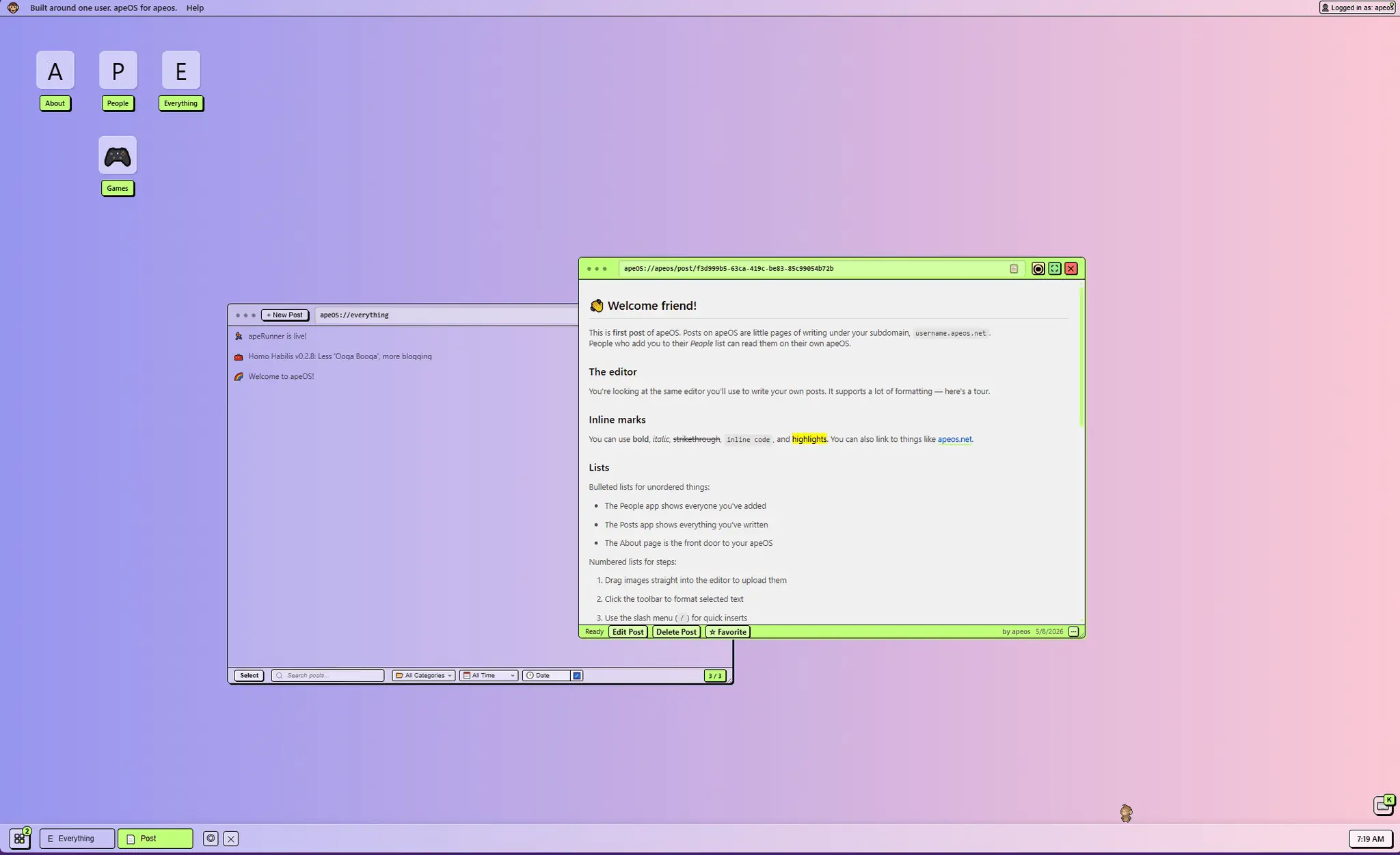 Screenshot 3 of apeOS