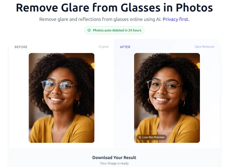 Screenshot 2 of RemoveGlassesGlare