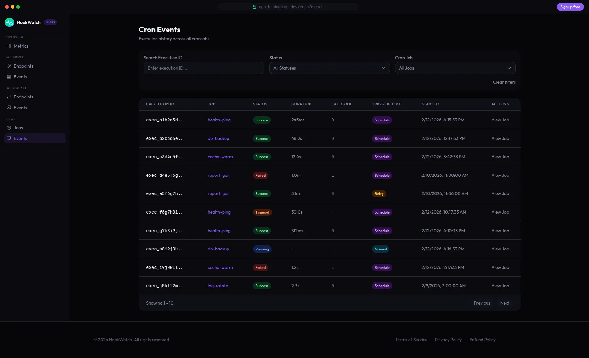 Screenshot 1 of HookWatch