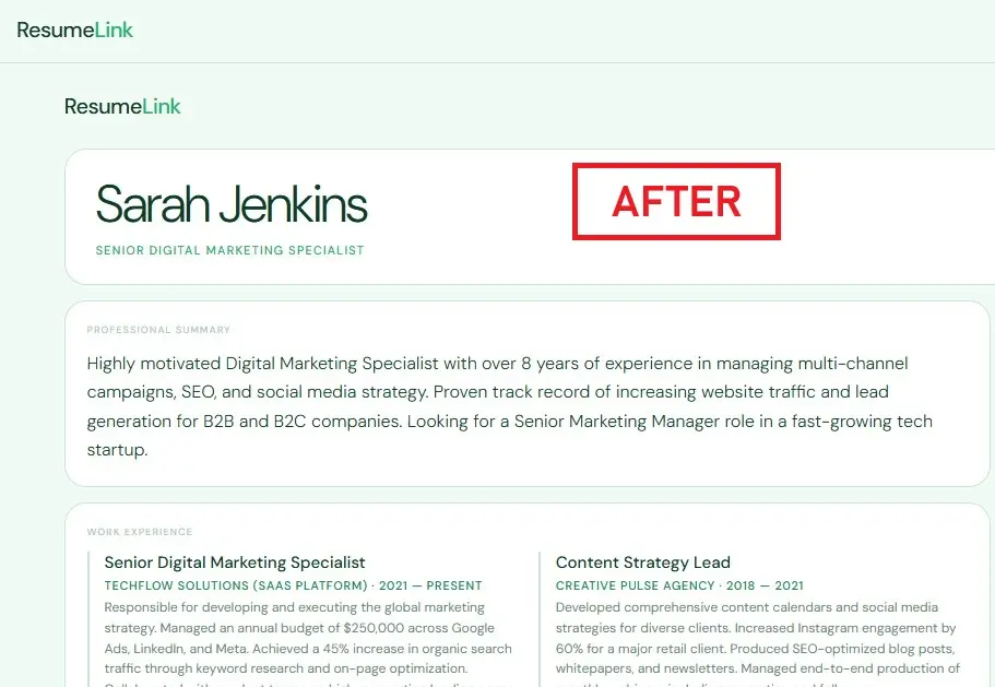 Screenshot 2 of ResumeLink