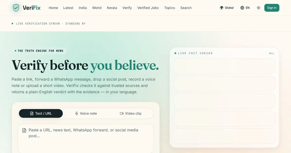 Screenshot 1 of VeriFix