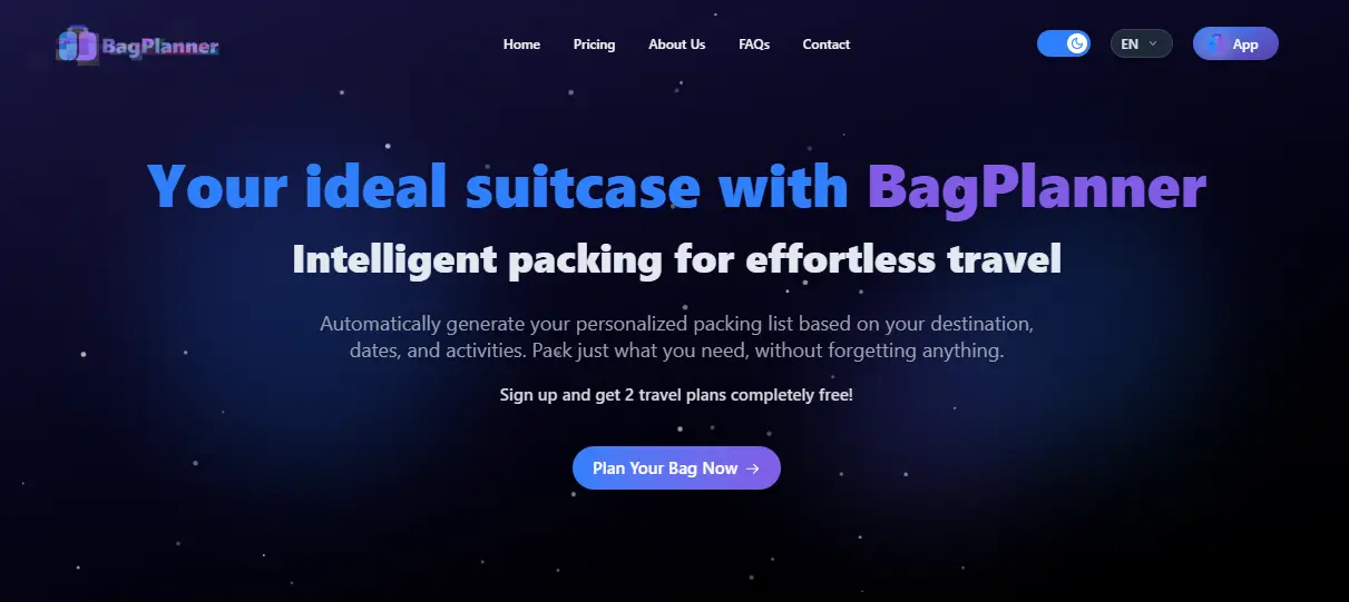 Screenshot 1 of BagPlanner