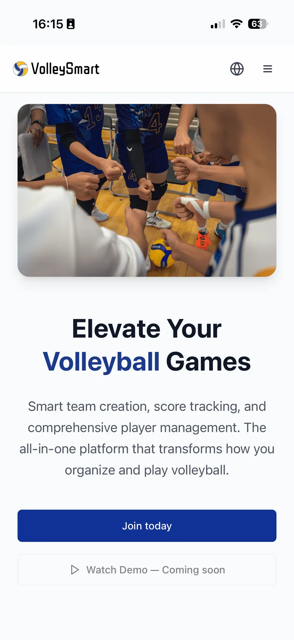 Screenshot 1 of VolleySmart