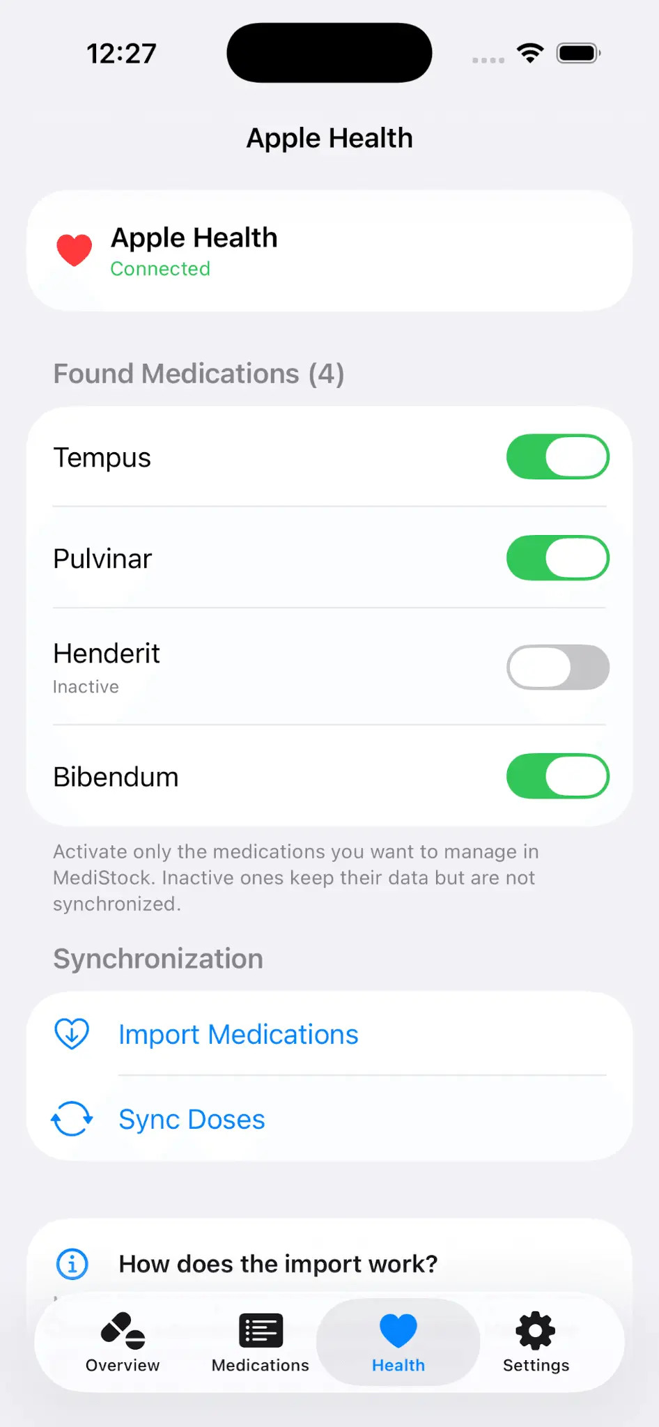 Screenshot 1 of MediStock
