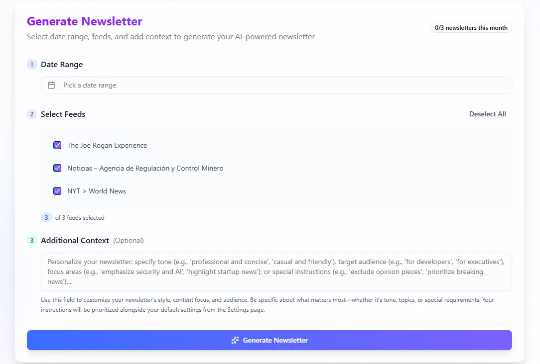 Screenshot 3 of DigestFlow AI