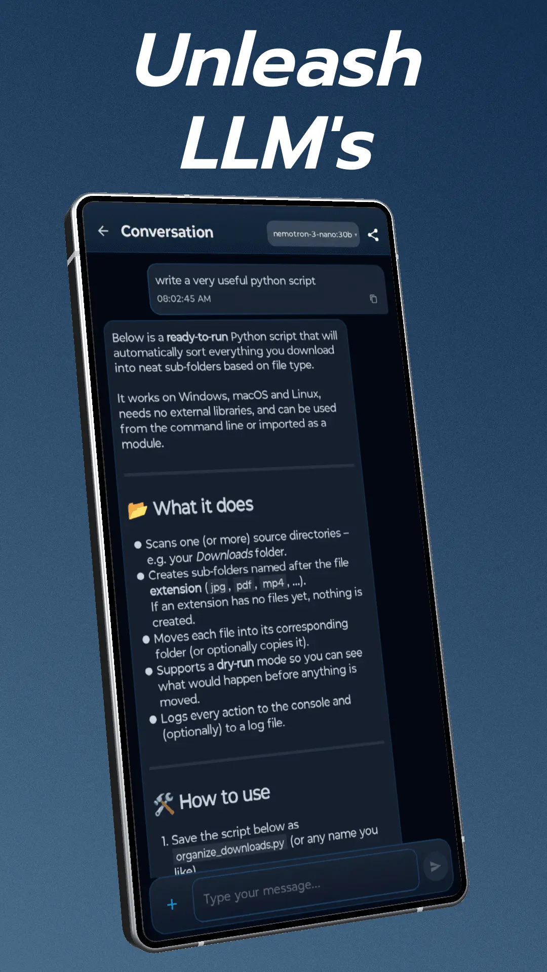 Screenshot 1 of LLMTerminal