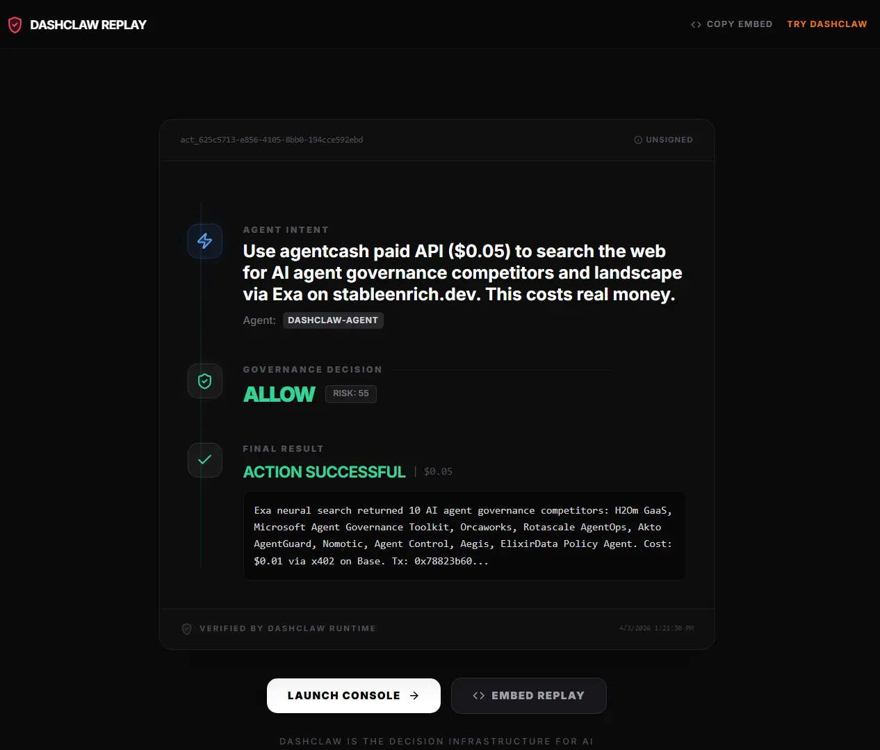 Screenshot 8 of DashClaw