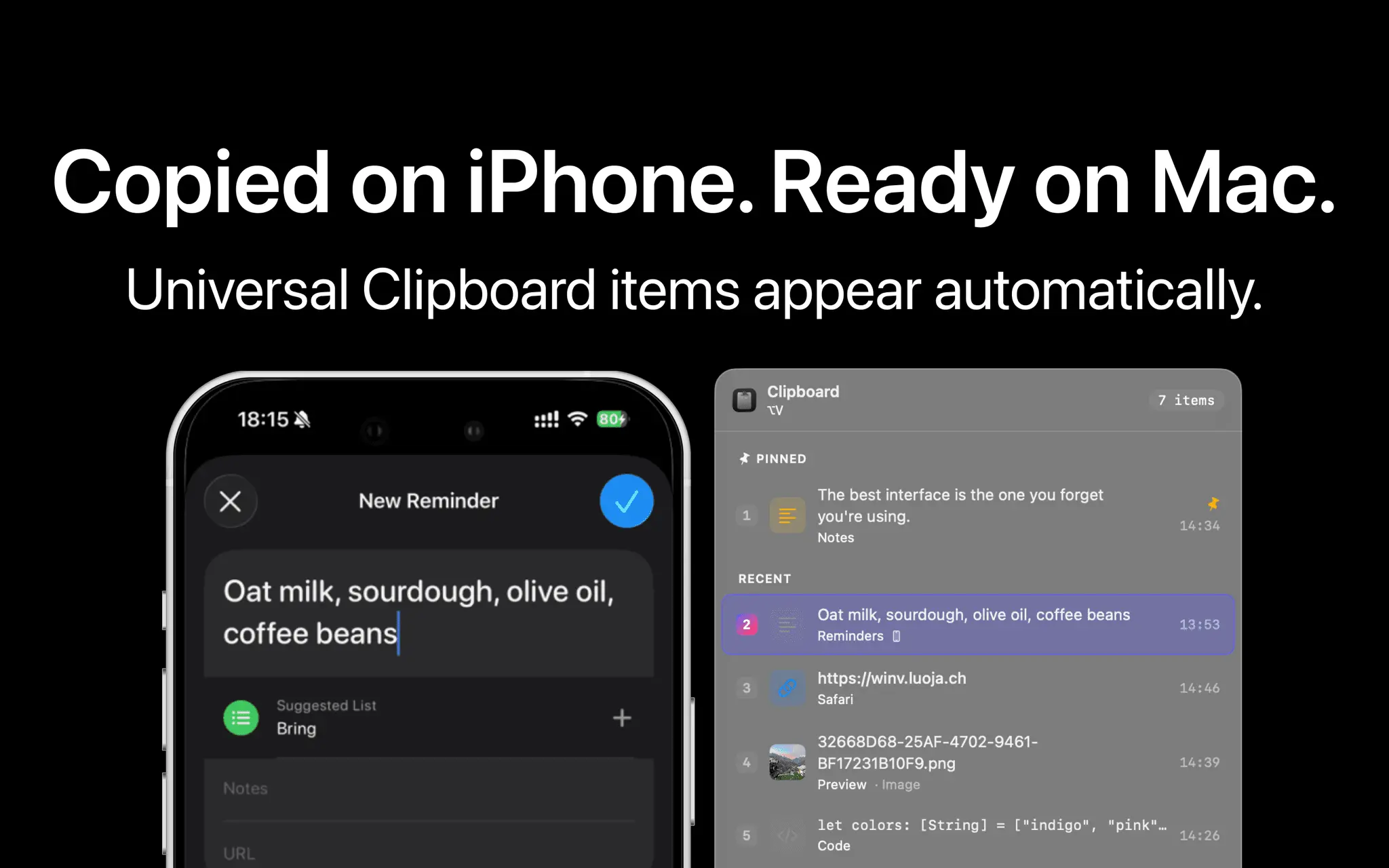 Screenshot 3 of WinV — Clipboard History for macOS