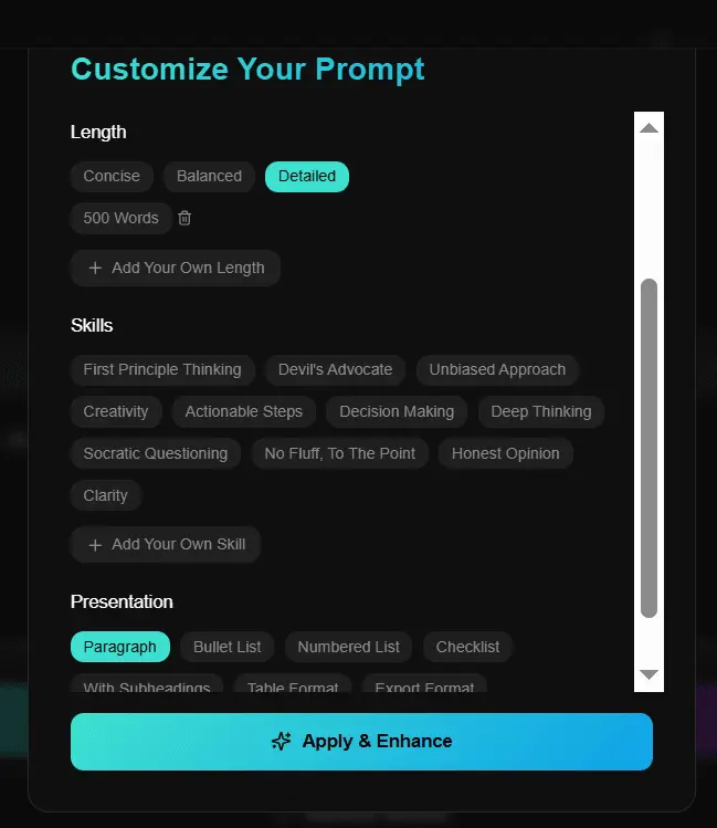 Screenshot 3 of Level Up My Prompt
