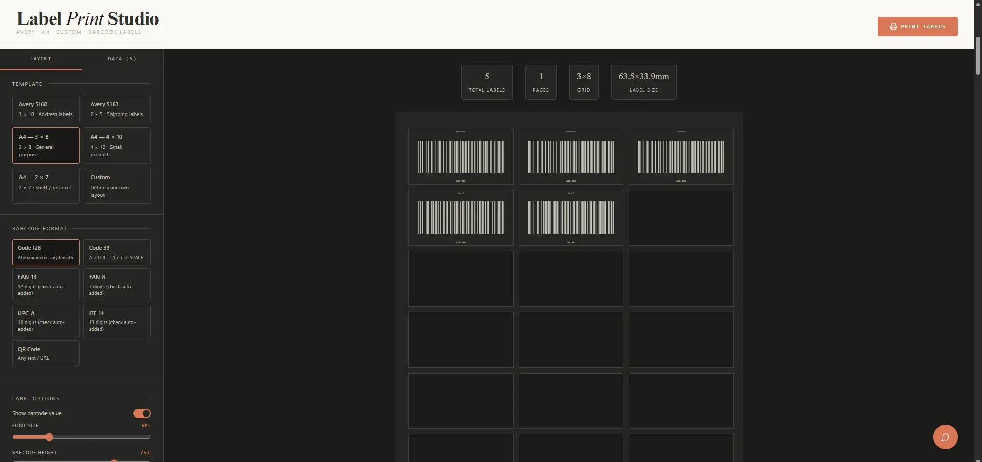 Screenshot 5 of Generate barcodes online