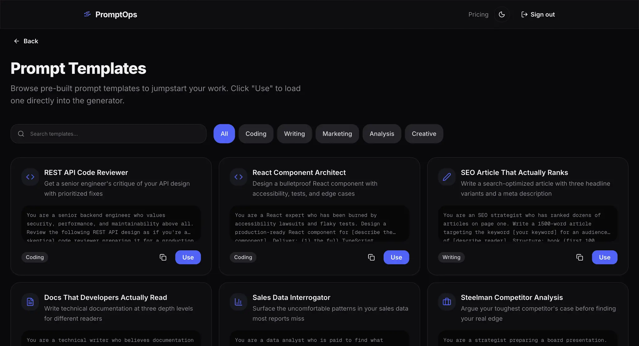 Screenshot 2 of PromptOps