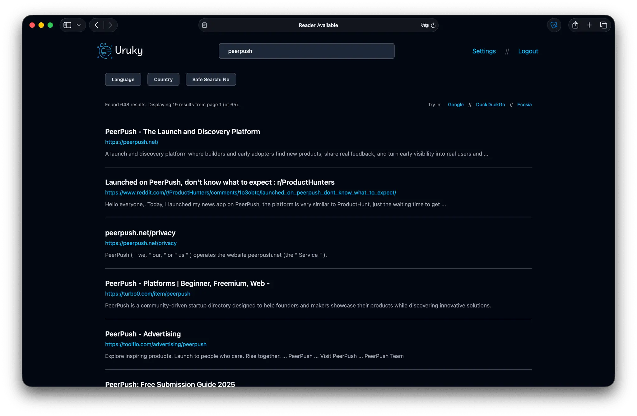 Screenshot 1 of Uruky