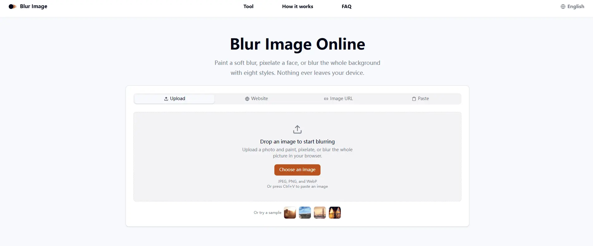 Screenshot 1 of Blur Image Online