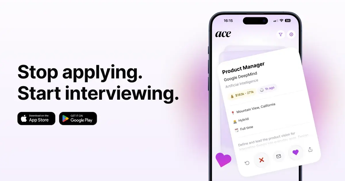 Screenshot 1 of Ace - AI Job Search App
