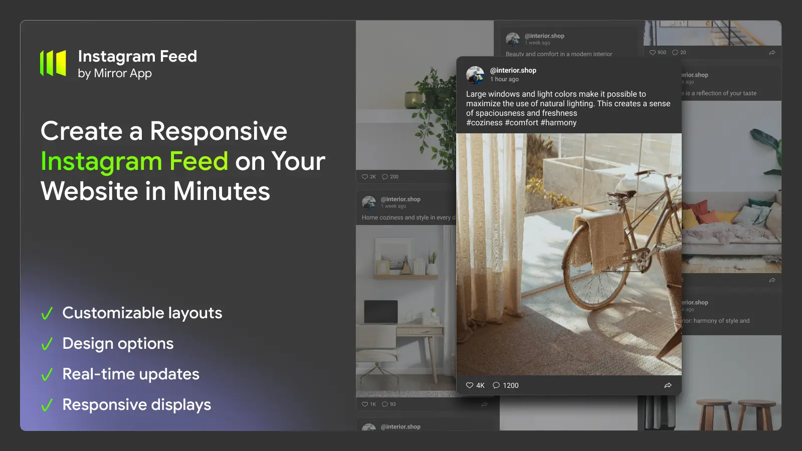 Screenshot 4 of Mirror App. Instagram Feed Widget