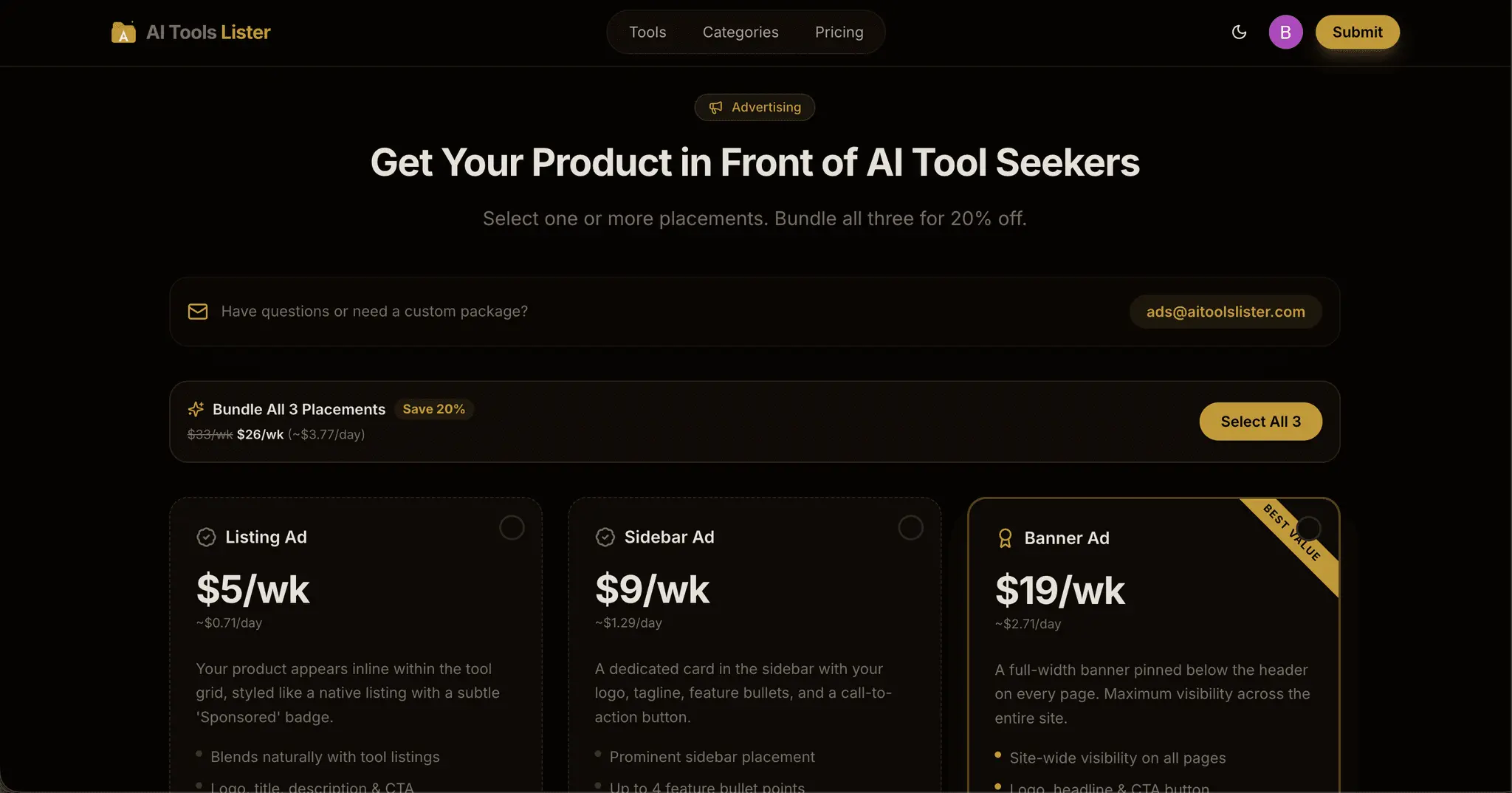 Screenshot 5 of AI Tools Lister