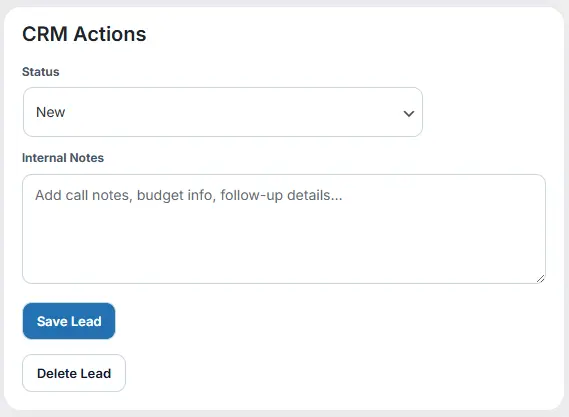 Screenshot 1 of GoPDFTools Form Leads Dashboard