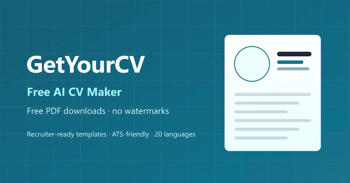 Screenshot 1 of GetYourCV