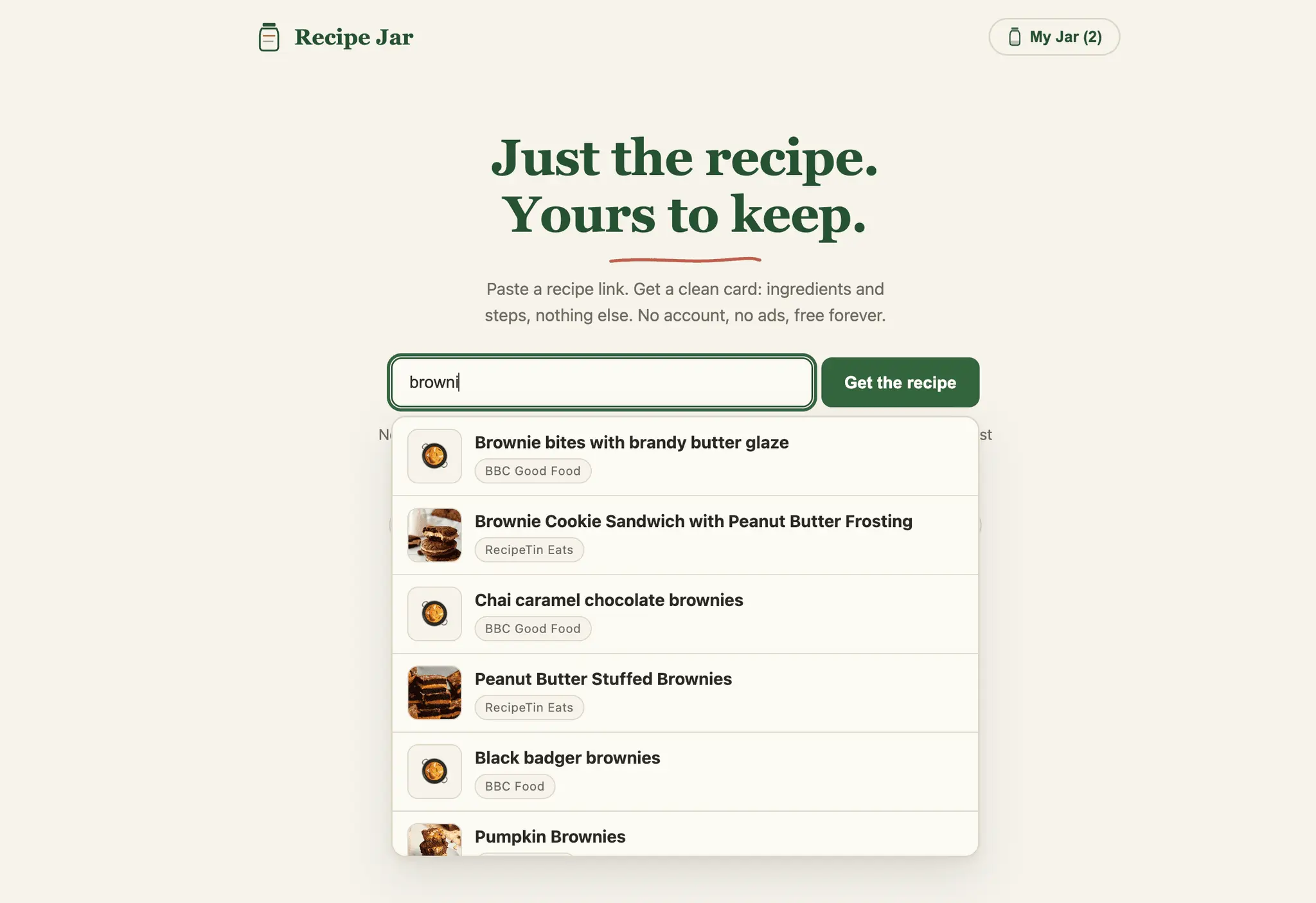Screenshot 2 of Recipe Jar