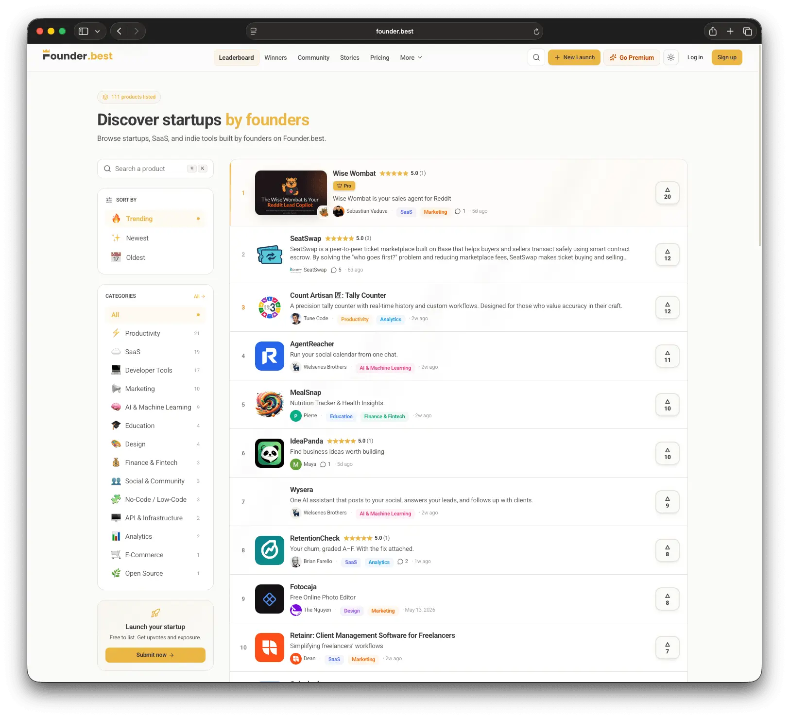 Screenshot 5 of Founder.best
