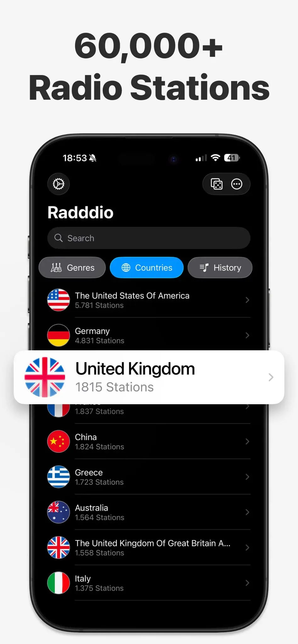 Screenshot 5 of Radddio - FM Radio Player App for iPhone