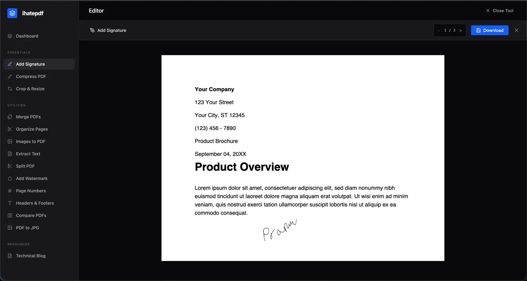 Screenshot 4 of ihatepdf - Free PDF Editor
