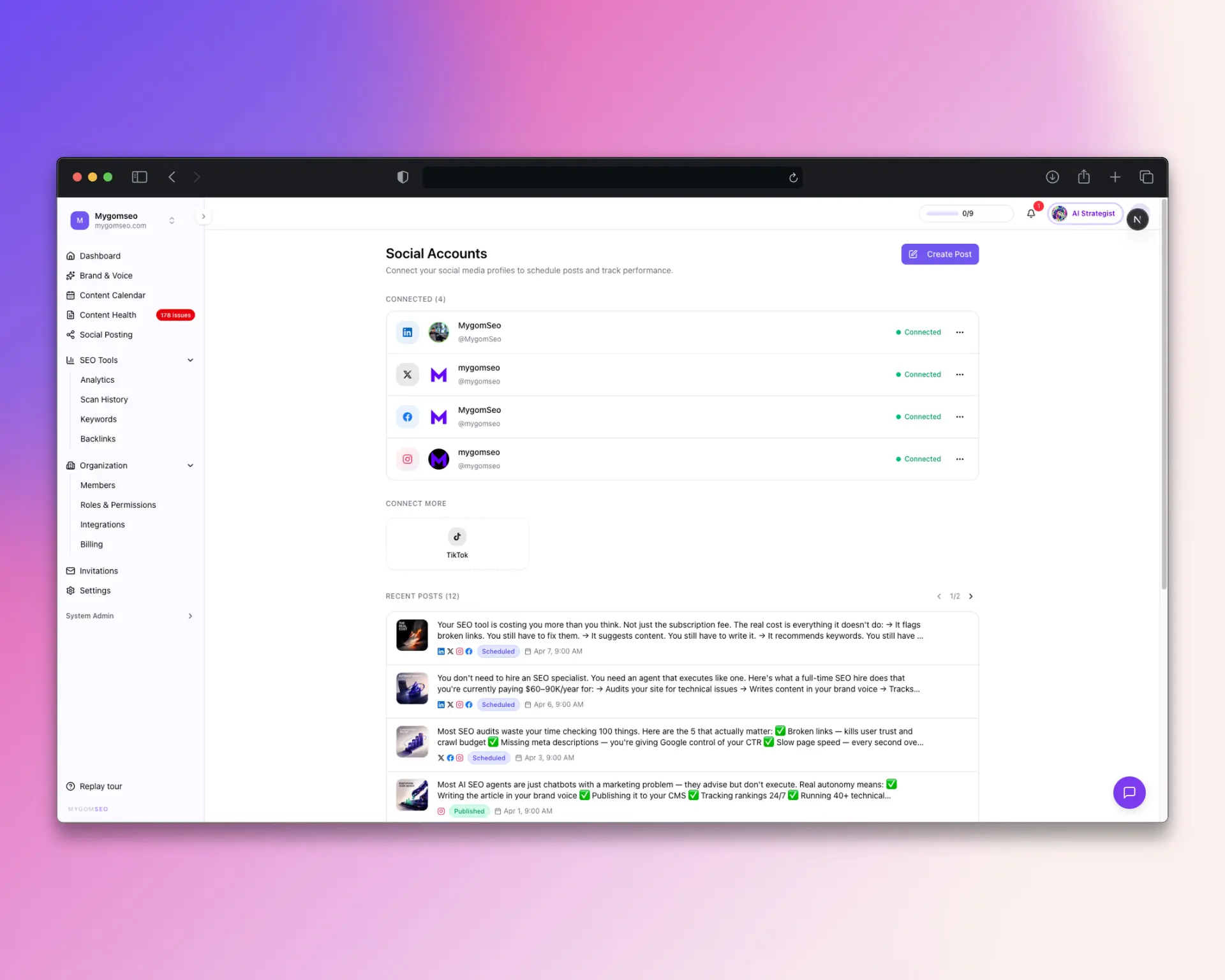 Screenshot 2 of Mygom SEO