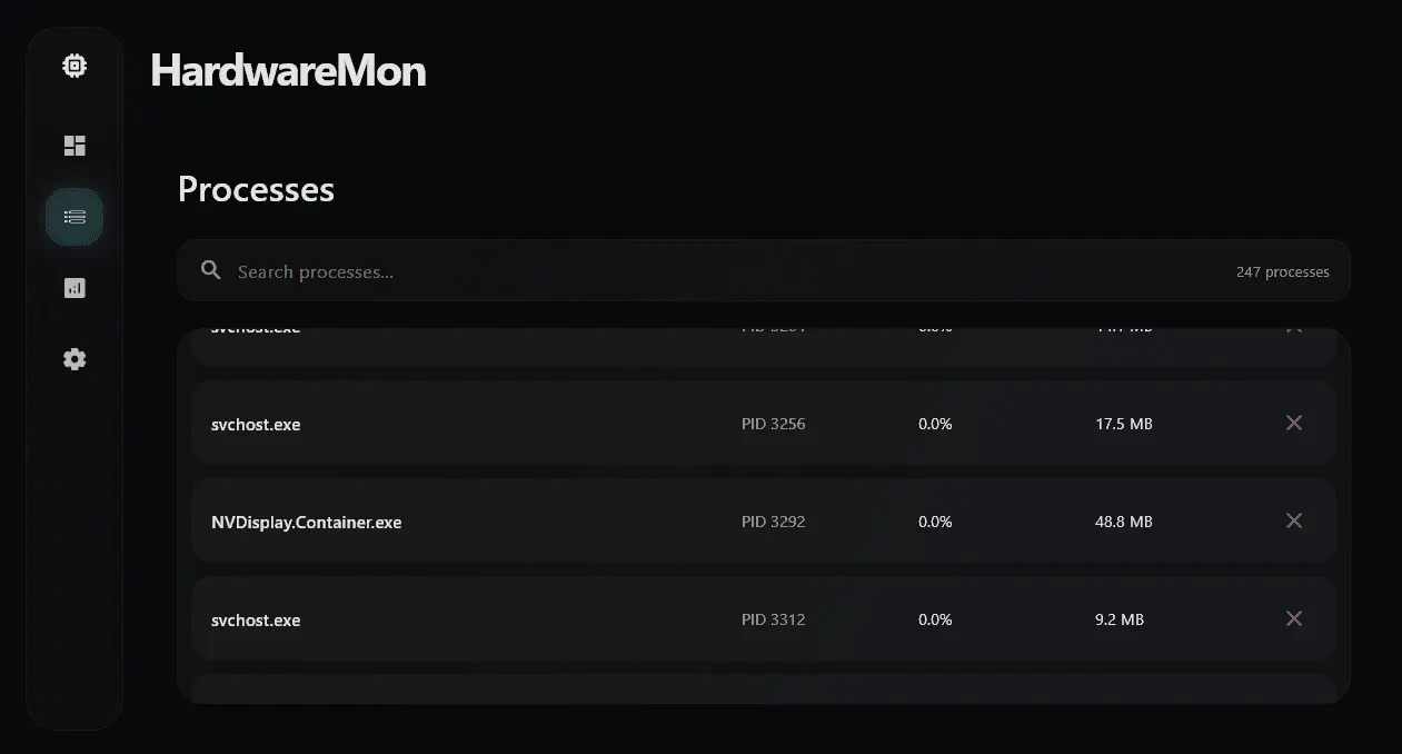 Screenshot 1 of HardwareMon